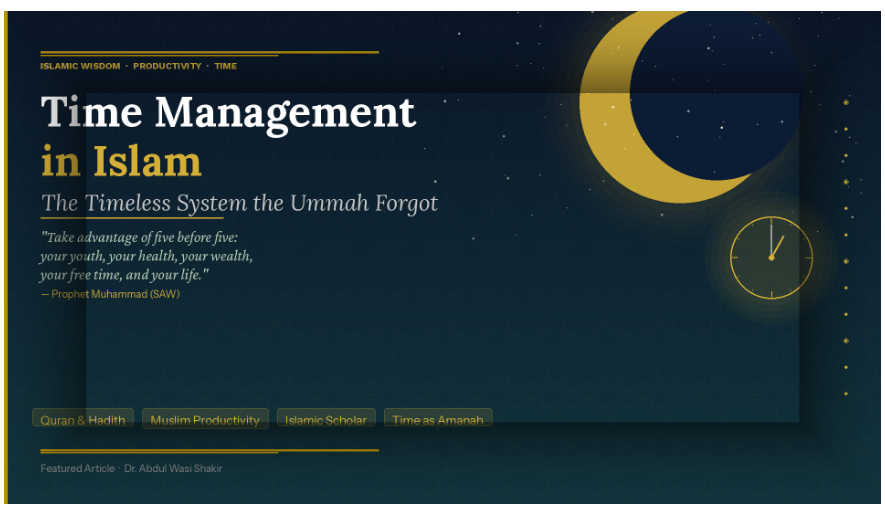 Time Management in Islam